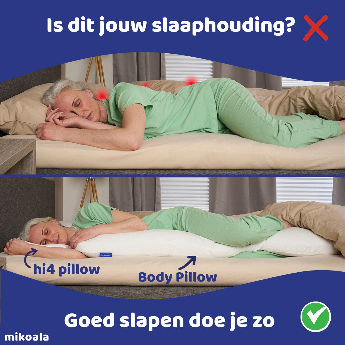 Body Pillow: Lichaams- / zwangerschapskussen in Comforthoes - Ligwijzer.nl