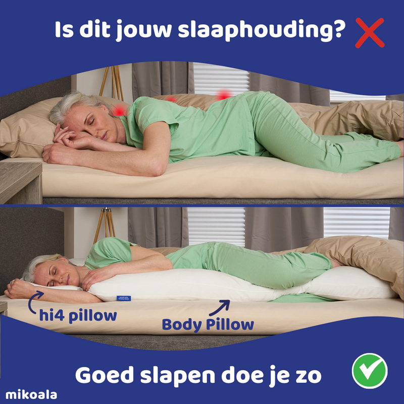 Body Pillow: Lichaams- / zwangerschapskussen in Comforthoes - Ligwijzer.nl
